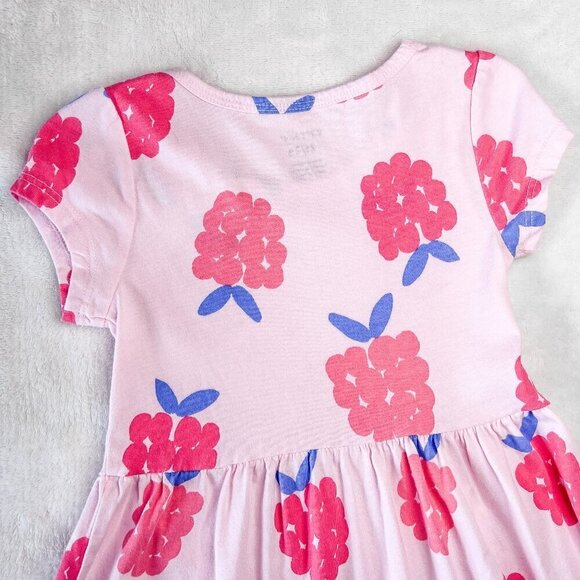 Carter's Toddler Girls Short Sleeve Dress | Skater Style | Pink | Berries | 2T - Picture 5 of 8
